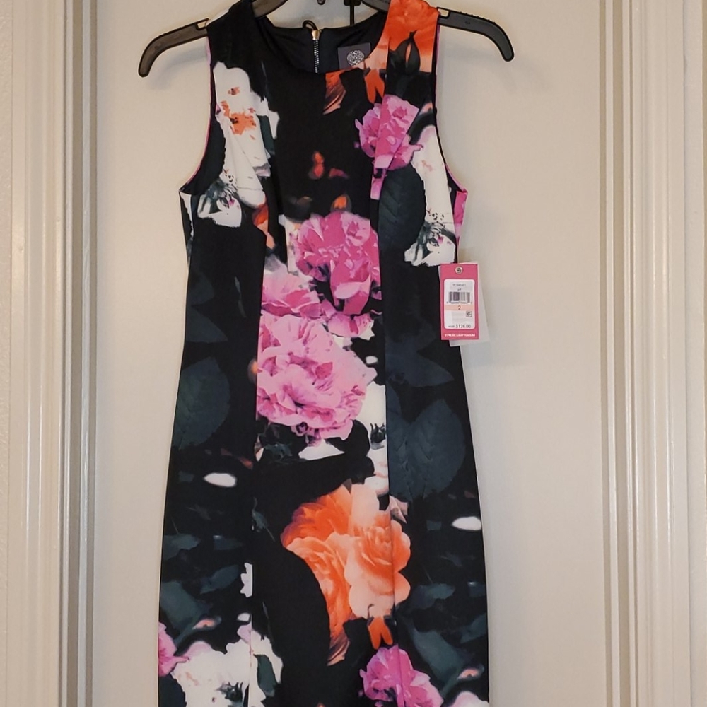 NWT: Vince Camuto - black and flower dress